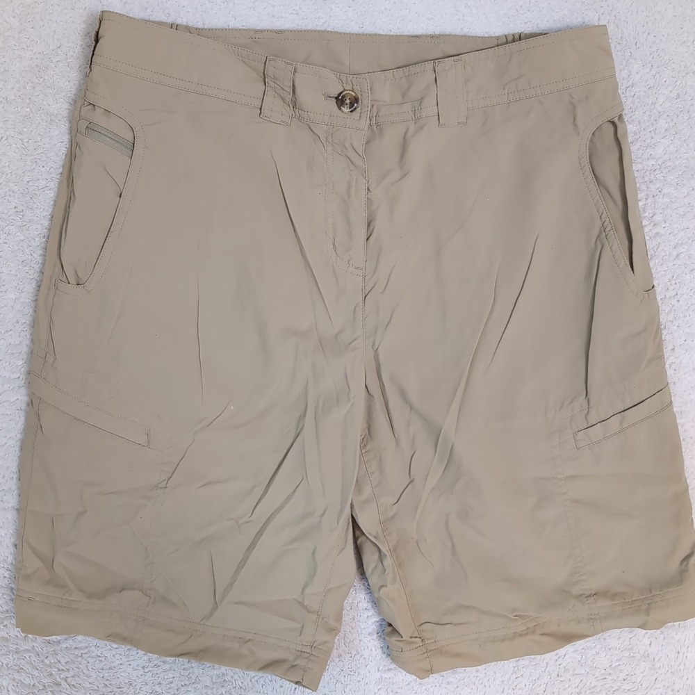 ExOfficio Amphi Women's 12 33x9 Fishing Hiking Lightweight Nylon Zip Cargo Short